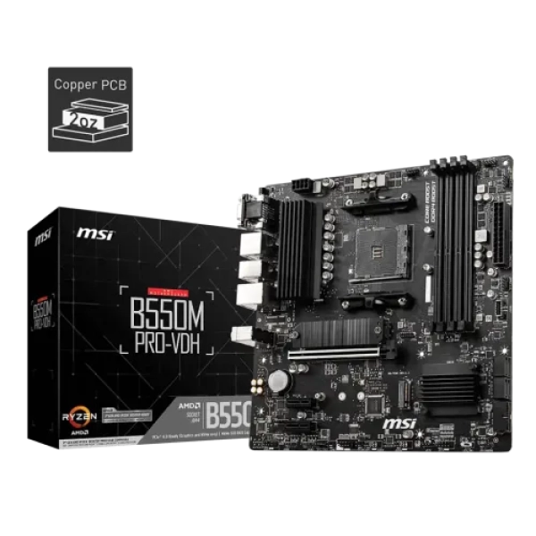 MSI B550M Pro-VDH AMD AM4 DDR4 Micro-ATX Motherboard
